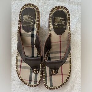 Burberry Leather Wedge